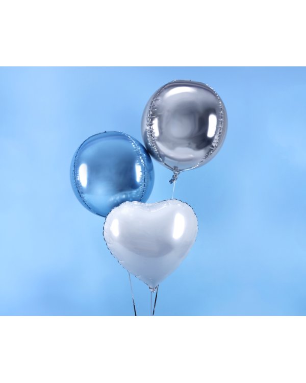 Foil Balloon Ball, 40cm, silver