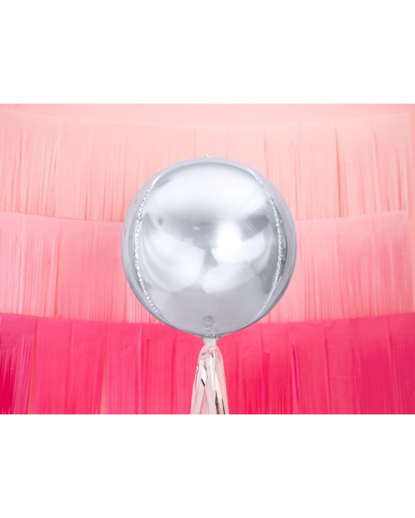 Foil Balloon Ball, 40cm, silver