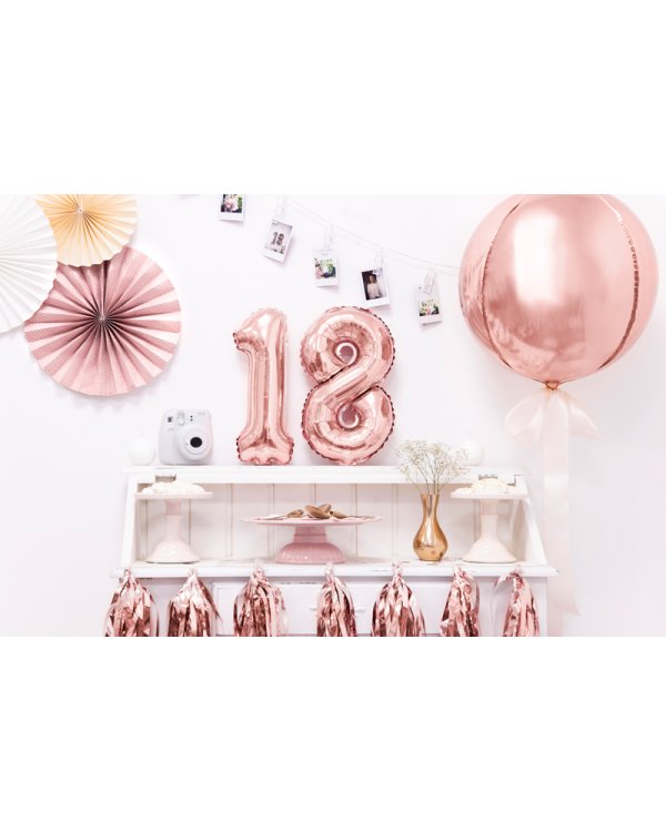Foil Balloon Ball, 40cm, rose gold