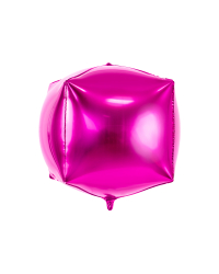Foil Balloon Cubic, 35x35x35cm, dark pink