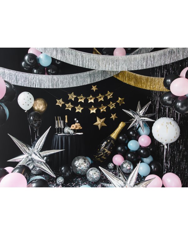Foil balloon Happy New Year, 45 cm, black