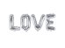 Foil Balloon Love, 140x35cm, silver