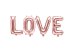Foil Balloon Love, 140x35cm, rose gold