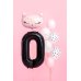 Foil Balloon Number ''0'', 86cm, black