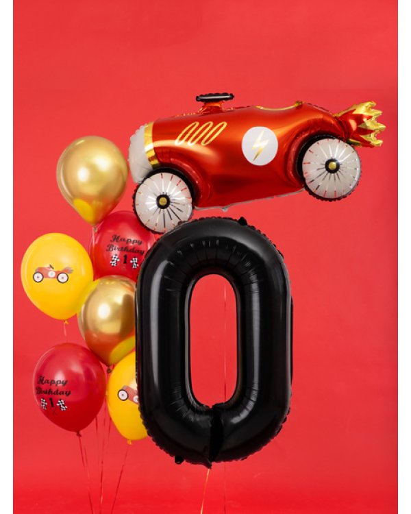 Foil Balloon Number ''0'', 86cm, black