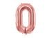 Foil Balloon Number ''0'', 86cm, rose gold