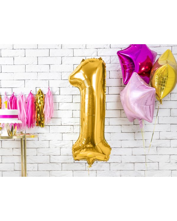 Foil Balloon Number ''1'', 86cm, gold