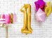 Birthday candle Number 1, gold, 7cm