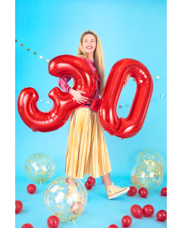 Foil Balloon Number ''2'', 86cm, red
