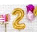 Foil Balloon Number ''2'', 86cm, gold