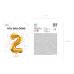 Foil Balloon Number ''2'', 86cm, gold