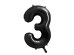 Foil Balloon Number ''3'', 86cm, black