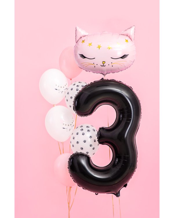 Foil Balloon Number ''3'', 86cm, black