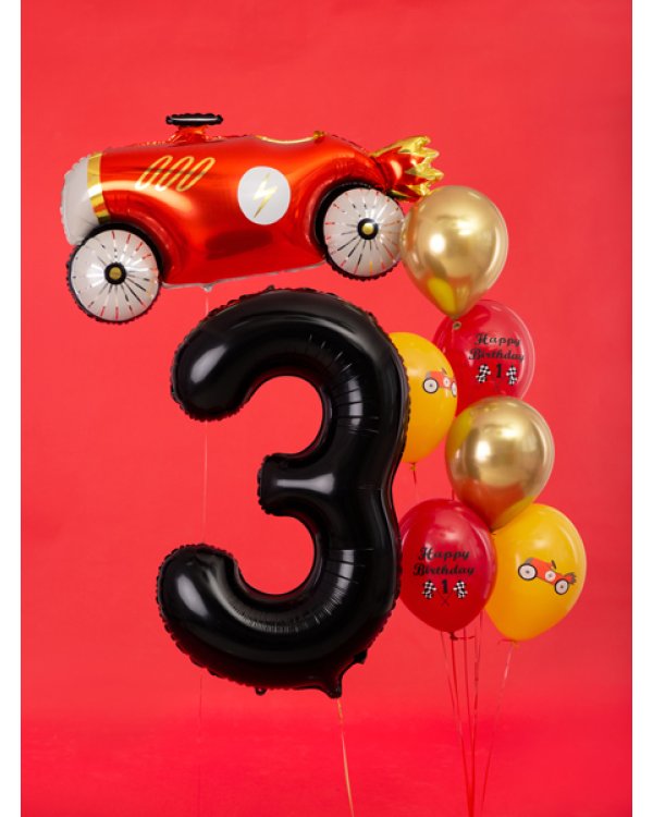Foil Balloon Number ''3'', 86cm, black