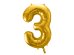 Foil Balloon Number ''3'', 86cm, gold