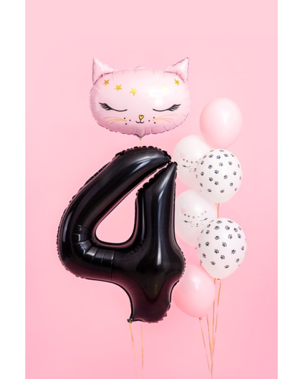 Foil Balloon Number ''4'', 86cm, black