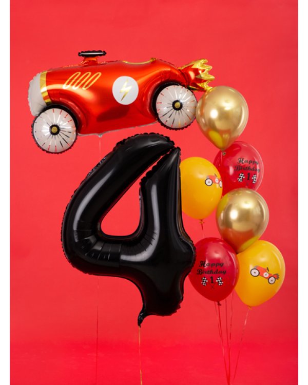 Foil Balloon Number ''4'', 86cm, black