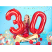 Foil Balloon Number ''5'', 86cm, red