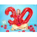 Foil Balloon Number ''5'', 86cm, red