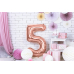 Foil Balloon Number ''5'', 86cm, rose gold