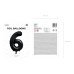 Foil Balloon Number ''6'', 86cm, black