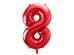 Foil Balloon Number ''8'', 86cm, red