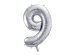 Foil Balloon Number ''9'', 86cm, silver