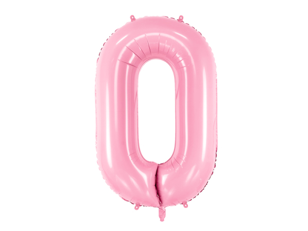 Foil Balloon Number ''0'', 86cm, pink