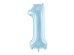 Foil Balloon Number ''1'', 86cm, light blue