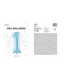 Foil Balloon Number ''1'', 86cm, light blue