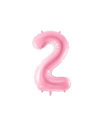 Foil Balloon Number ''2'', 86cm, pink