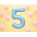 Foil Balloon Number ''5'', 86cm, light blue