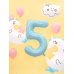 Foil Balloon Number ''5'', 86cm, light blue