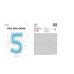 Foil Balloon Number ''5'', 86cm, light blue