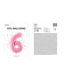 Foil Balloon Number ''6'', 86cm, pink