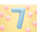 Foil Balloon Number ''7'', 86cm, light blue