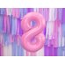 Foil Balloon Number ''8'', 86cm, pink