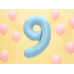 Foil Balloon Number ''9'', 86cm, light blue