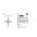 Foil balloon 4-point Star, 45 cm, silver