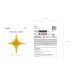 Foil balloon 4-point Star, 45 cm, gold
