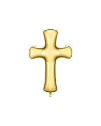 Foil balloon Cross, 103.5x74.5 cm, gold