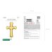 Foil balloon Cross, 103.5x74.5 cm, gold