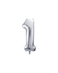 Foil Balloon Number ''1'', 72cm, silver
