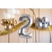 Foil Balloon Number ''2'', 72cm, silver