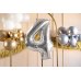 Foil Balloon Number ''4'', 72cm, silver