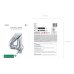 Foil Balloon Number ''4'', 72cm, silver
