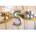 Foil Balloon Number ''5'', 72cm, silver