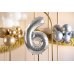Foil Balloon Number ''6'', 72cm, silver