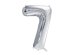 Foil Balloon Number ''7'', 72cm, silver