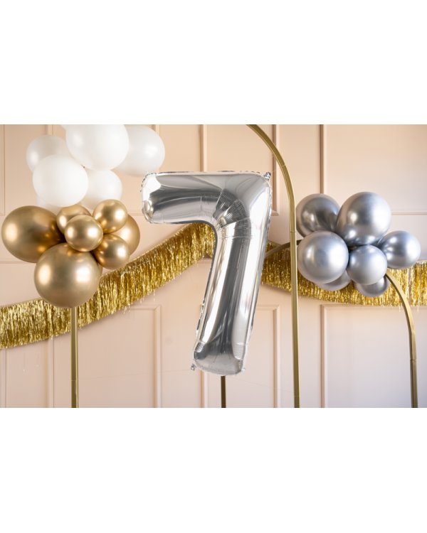 Foil Balloon Number ''7'', 72cm, silver